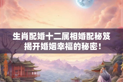 生肖配婚十二属相婚配秘笈 揭开婚姻幸福的秘密！
