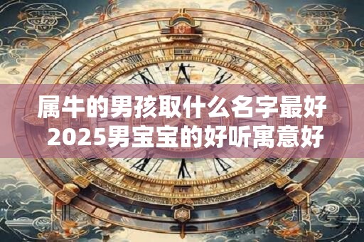 属牛的男孩取什么名字最好 2025男宝宝的好听寓意好的名字
