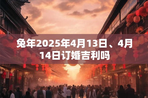 兔年2025年4月13日、4月14日订婚吉利吗