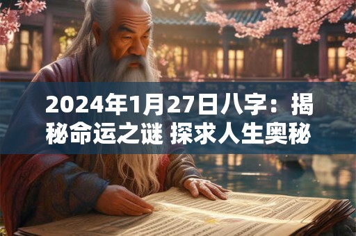 2024年1月27日八字：揭秘命运之谜 探求人生奥秘