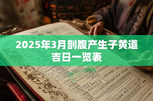 2025年3月剖腹产生子黄道吉日一览表