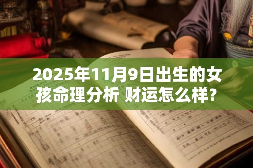 2026年11月9日出生的女孩命理分析 财运怎么样？