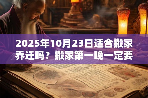 2025年10月23日适合搬家乔迁吗？搬家第一晚一定要入住吗？