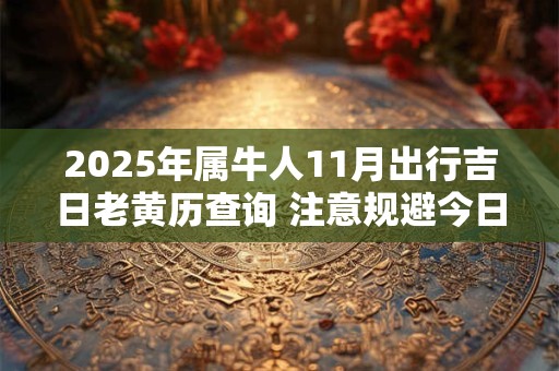 2025年属牛人11月出行吉日老黄历查询 注意规避今日所冲