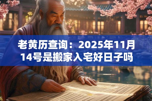 老黄历查询：2025年11月14号是搬家入宅好日子吗
