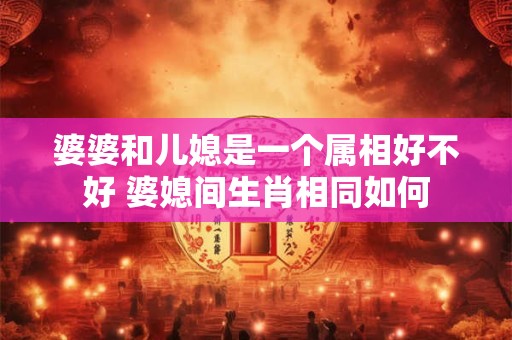 婆婆和儿媳是一个属相好不好 婆媳间生肖相同如何