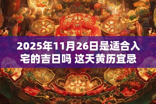 2025年11月26日是适合入宅的吉日吗 这天黄历宜忌