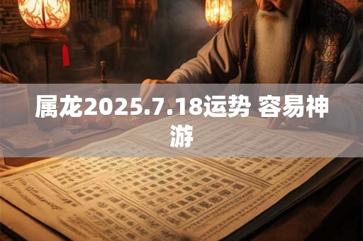属龙2025.7.18运势 容易神游