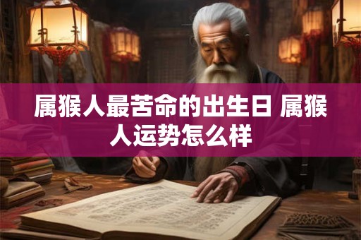 属猴人最苦命的出生日 属猴人运势怎么样