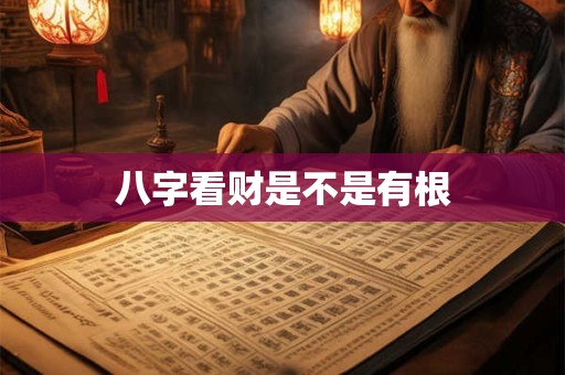 八字看财是不是有根