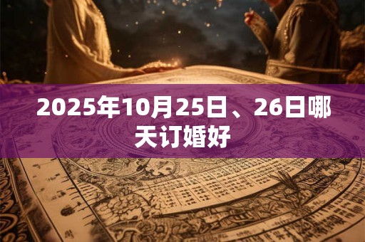 2025年10月25日、26日哪天订婚好