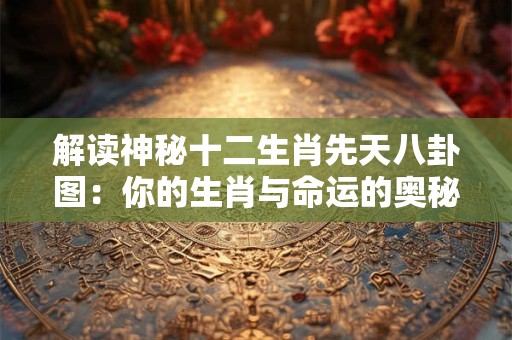 解读神秘十二生肖先天八卦图：你的生肖与命运的奥秘！