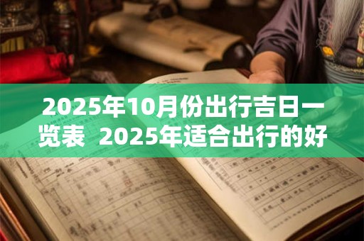 2025年10月份出行吉日一览表  2025年适合出行的好日子