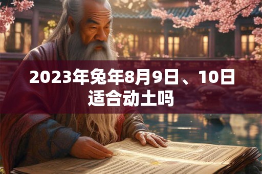 2023年兔年8月9日、10日适合动土吗
