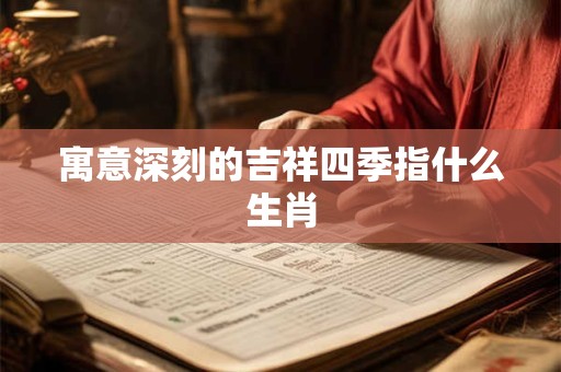 寓意深刻的吉祥四季指什么生肖 寓意深刻的吉祥四季指什么生肖