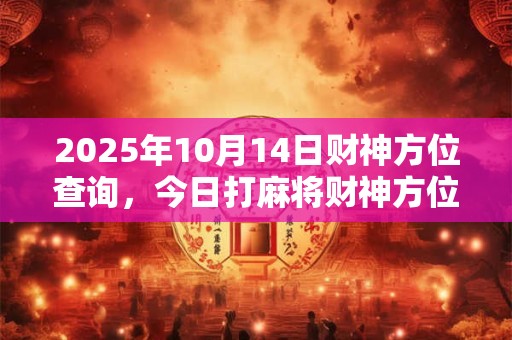 2025年10月14日财神方位查询，今日打麻将财神方位一览表