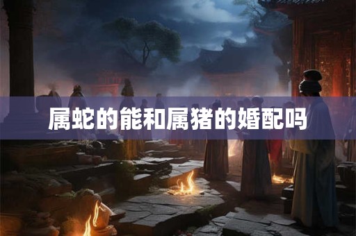 属蛇的能和属猪的婚配吗