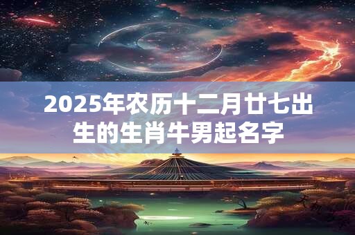 2025年农历十二月廿七出生的生肖牛男起名字