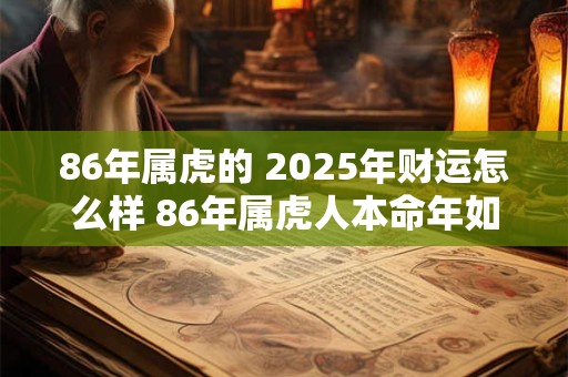 86年属虎的 2025年财运怎么样 86年属虎人本命年如何提升财运