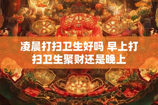 凌晨打扫卫生好吗 早上打扫卫生聚财还是晚上