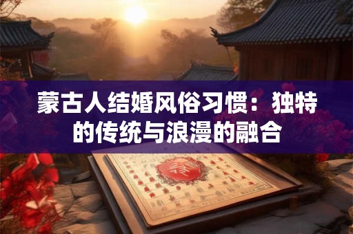 蒙古人结婚风俗习惯：独特的传统与浪漫的融合