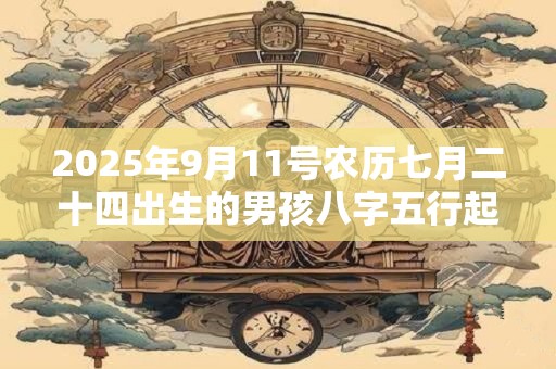 2025年9月11号农历七月二十四出生的男孩八字五行起名字