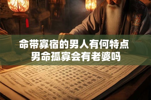 命带寡宿的男人有何特点 男命孤寡会有老婆吗