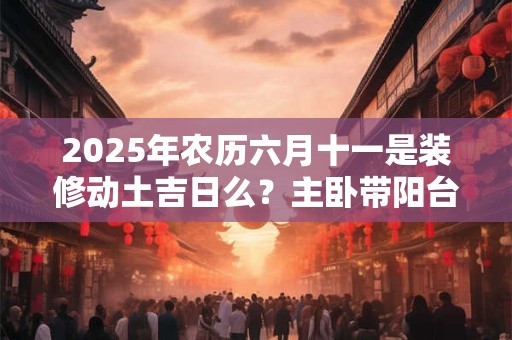 2025年农历六月十一是装修动土吉日么？主卧带阳台好不好