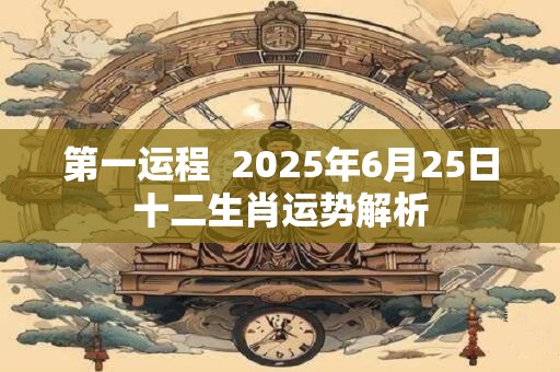 第一运程  2025年6月25日十二生肖运势解析