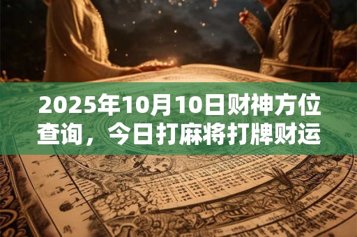 2025年10月10日财神方位查询，今日打麻将打牌财运方位