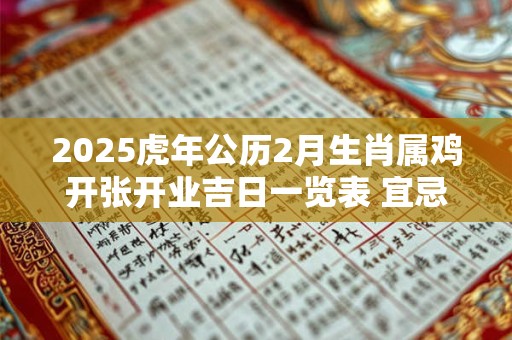 2025虎年公历2月生肖属鸡开张开业吉日一览表 宜忌分析