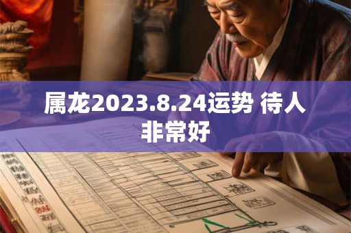 属龙2023.8.24运势 待人非常好