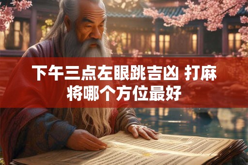 下午三点左眼跳吉凶 打麻将哪个方位最好