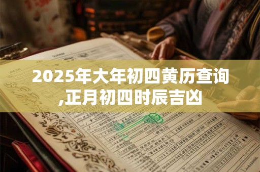 2025年大年初四黄历查询,正月初四时辰吉凶