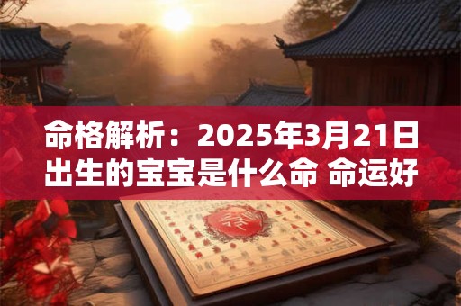 命格解析：2025年3月21日出生的宝宝是什么命 命运好吗