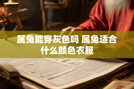 属兔能穿灰色吗 属兔适合什么颜色衣服