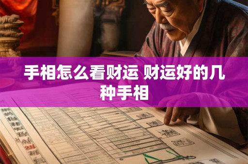 手相怎么看财运 财运好的几种手相
