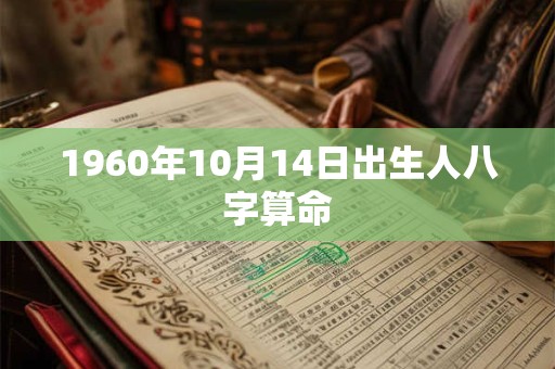 1960年10月14日出生人八字算命