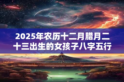2025年农历十二月腊月二十三出生的女孩子八字五行取名宝典