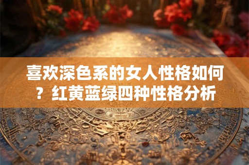 喜欢深色系的女人性格如何？红黄蓝绿四种性格分析