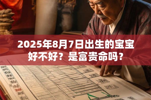 2026年8月7日出生的宝宝好不好？是富贵命吗？