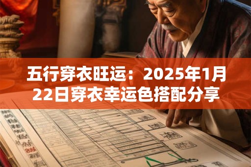 五行穿衣旺运：2025年1月22日穿衣幸运色搭配分享