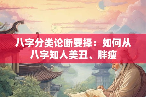 八字分类论断要择：如何从八字知人美丑、胖瘦