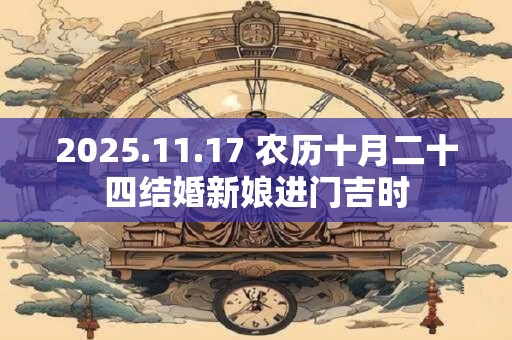 2025.11.17 农历十月二十四结婚新娘进门吉时