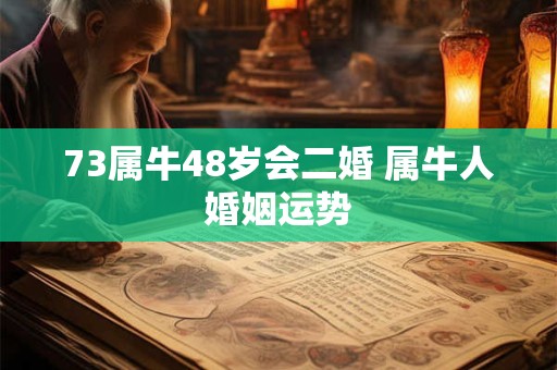 73属牛48岁会二婚 属牛人婚姻运势