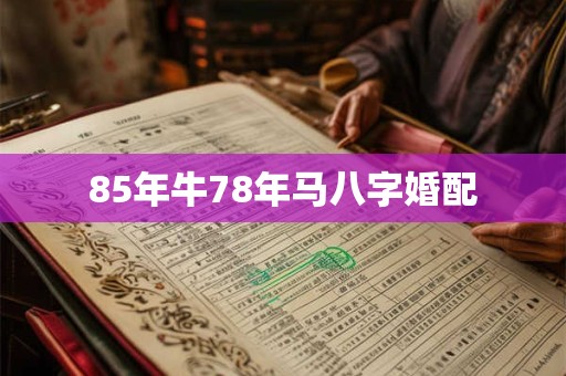 85年牛78年马八字婚配