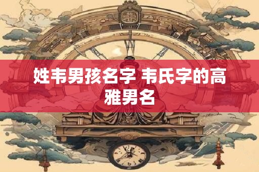 姓韦男孩名字 韦氏字的高雅男名