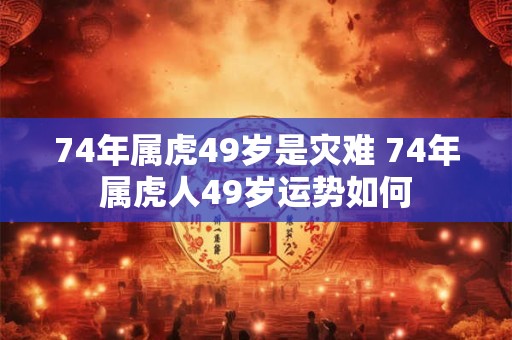 74年属虎49岁是灾难 74年属虎人49岁运势如何 74年属虎49岁是灾难 74年属虎人49岁运势如何