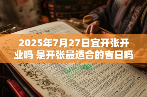 2025年7月27日宜开张开业吗 是开张最适合的吉日吗