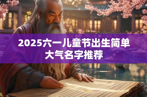2025六一儿童节出生简单大气名字推荐 2025六一儿童节出生简单大气名字推荐